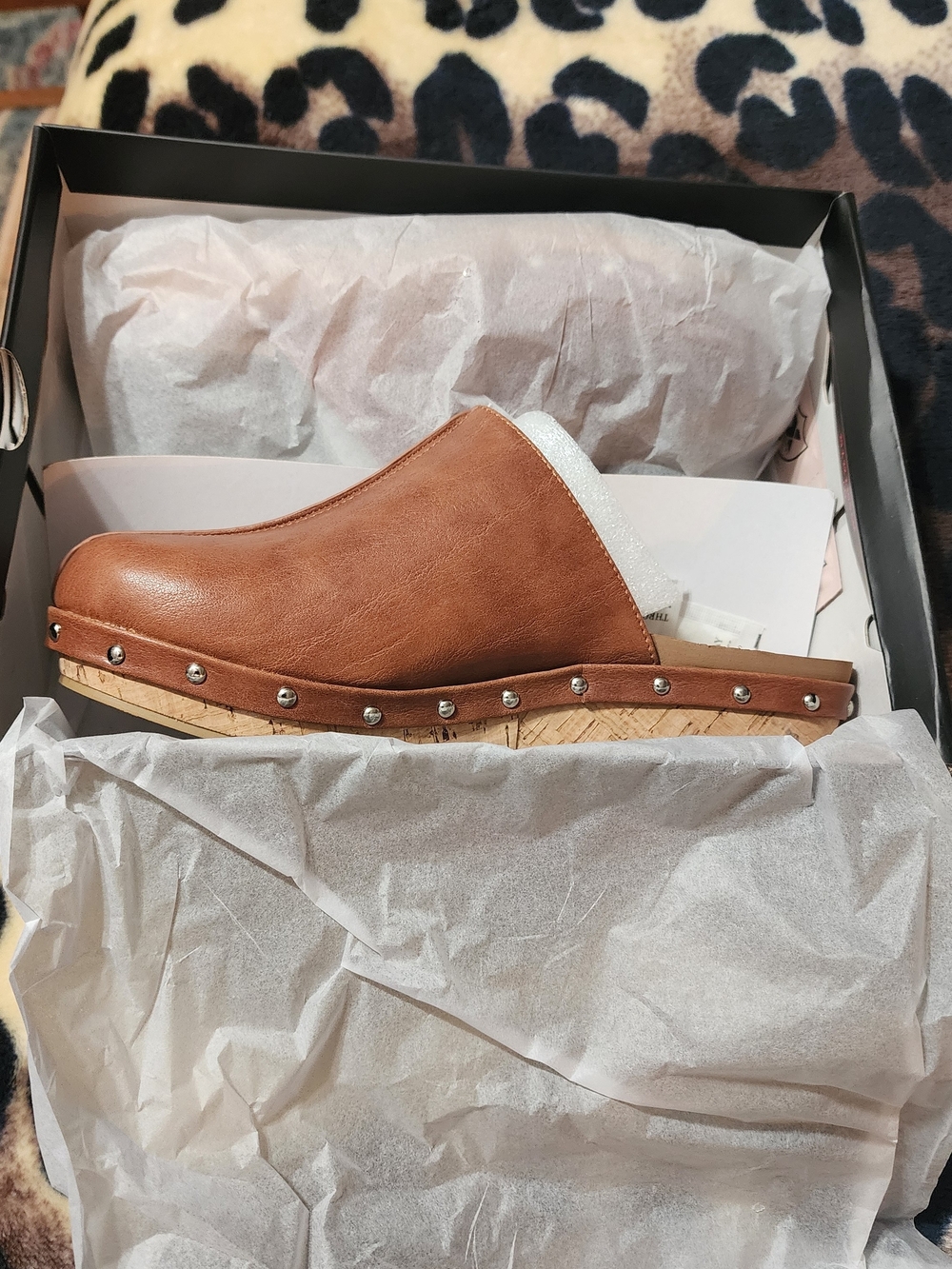 Corkys Tan Studded Clog Mule